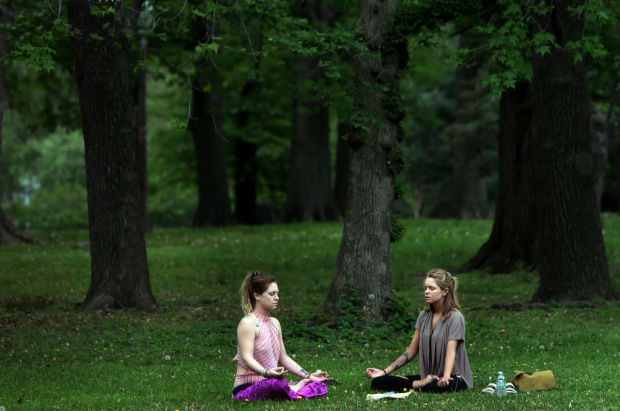 Meditating under the trees